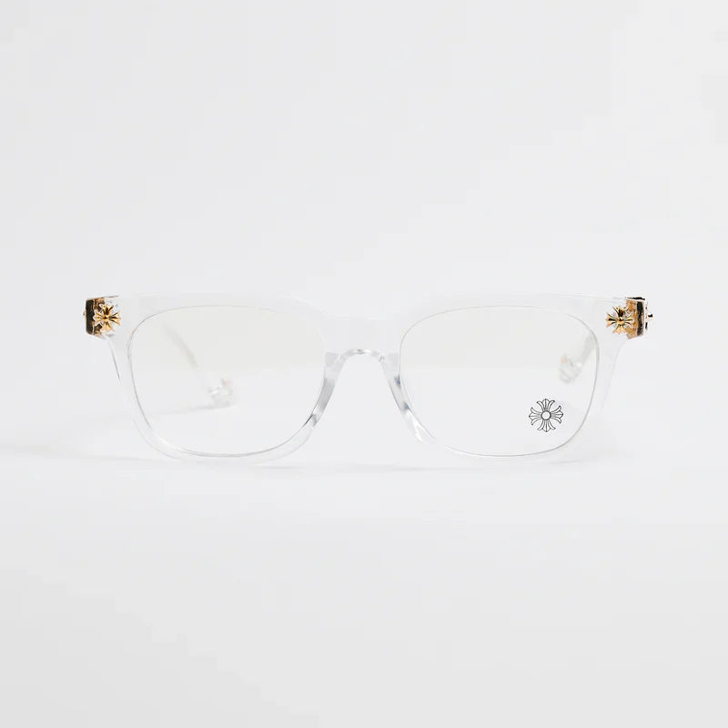 Chrome Hearts Cox Ucker Transparent Frames Clear & Gold